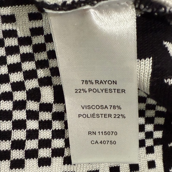 Nina Leonard Black and White Geometric Dress - Picture 4 of 5